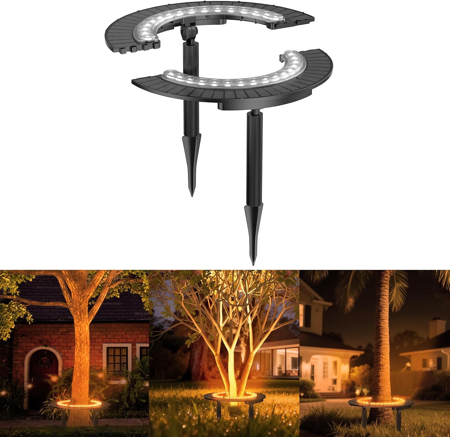 Outdoor Lighting Wireless - 태양광 야자수 조명 무선 조경용 따뜻한