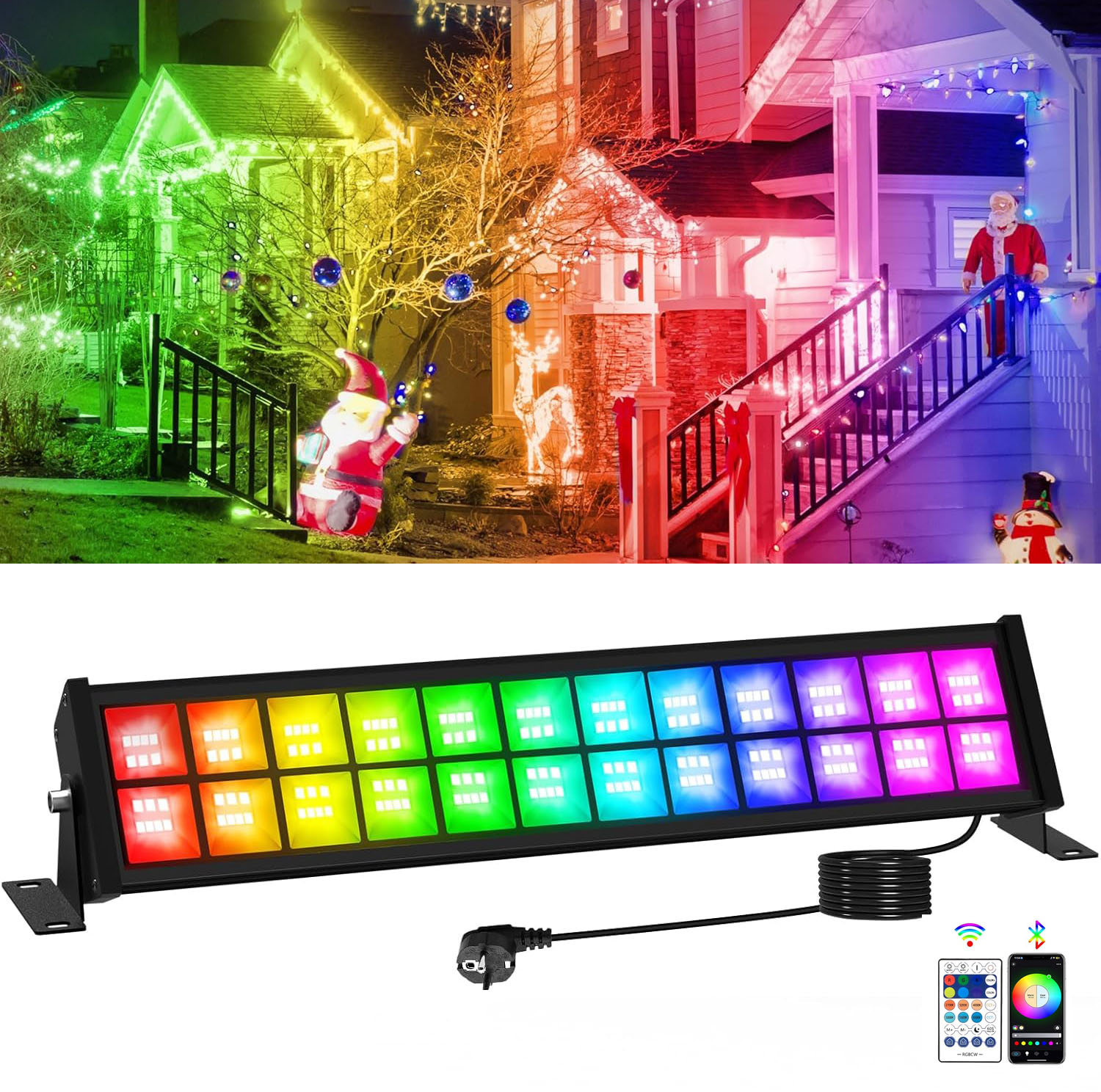 50/72W RGB LED 투광 조명 바 원격 제어 기 - Outdoor Lighting Uk 리뷰 및 가격