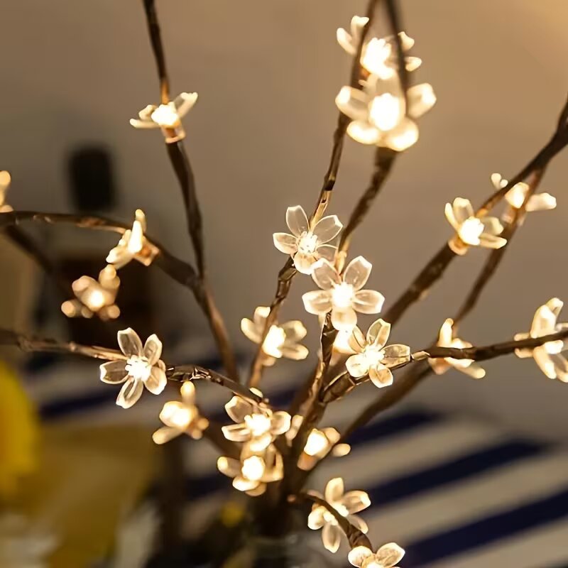 1/2PC 20LED 벚꽃 나무 가지 조명 실내외 홈  - Outdoor Lighting Effects 리뷰 및 가격