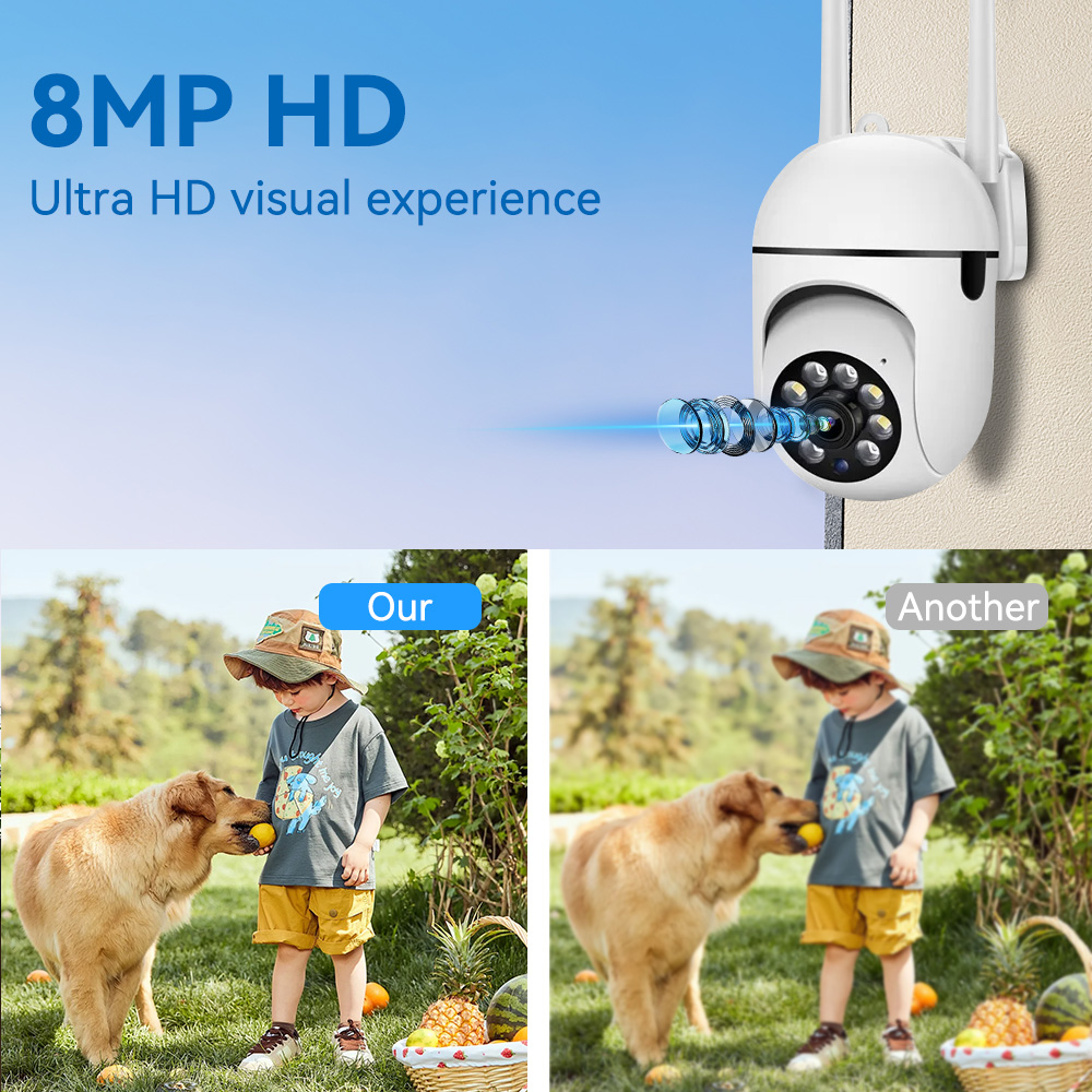 8MP 2.4G 와이파이 IP CCTV 카메라 컬러 야 - Outdoor Lighting Track 리뷰 및 가격